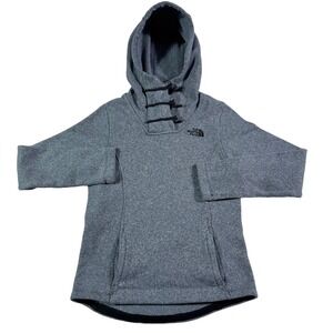 The North Face Womens Crescent Sunset Hoodie Gray Toggle Neck Fleece XS